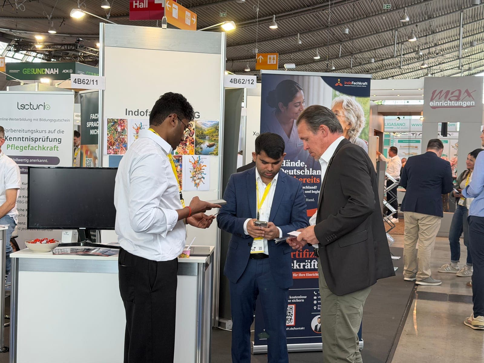 IndoFachkraft-Stand auf der Pflege Plus 2026 in Stuttgart