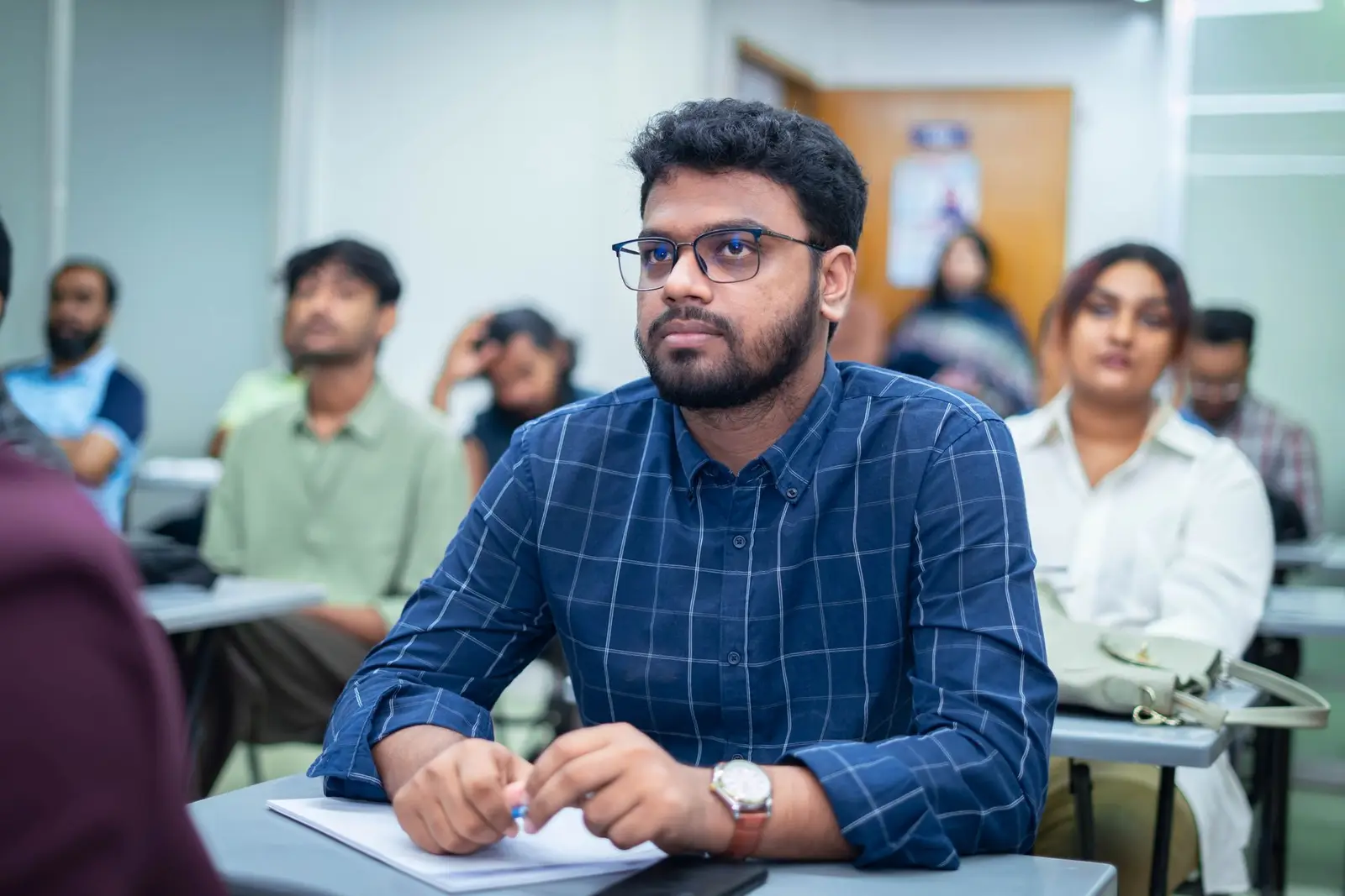Young professionals in a classroom in India