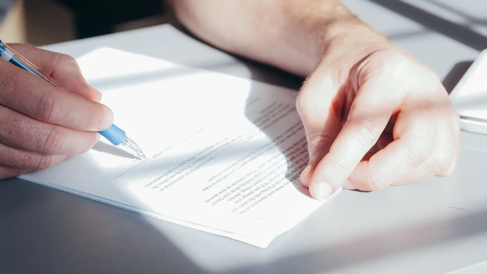 Signing a document