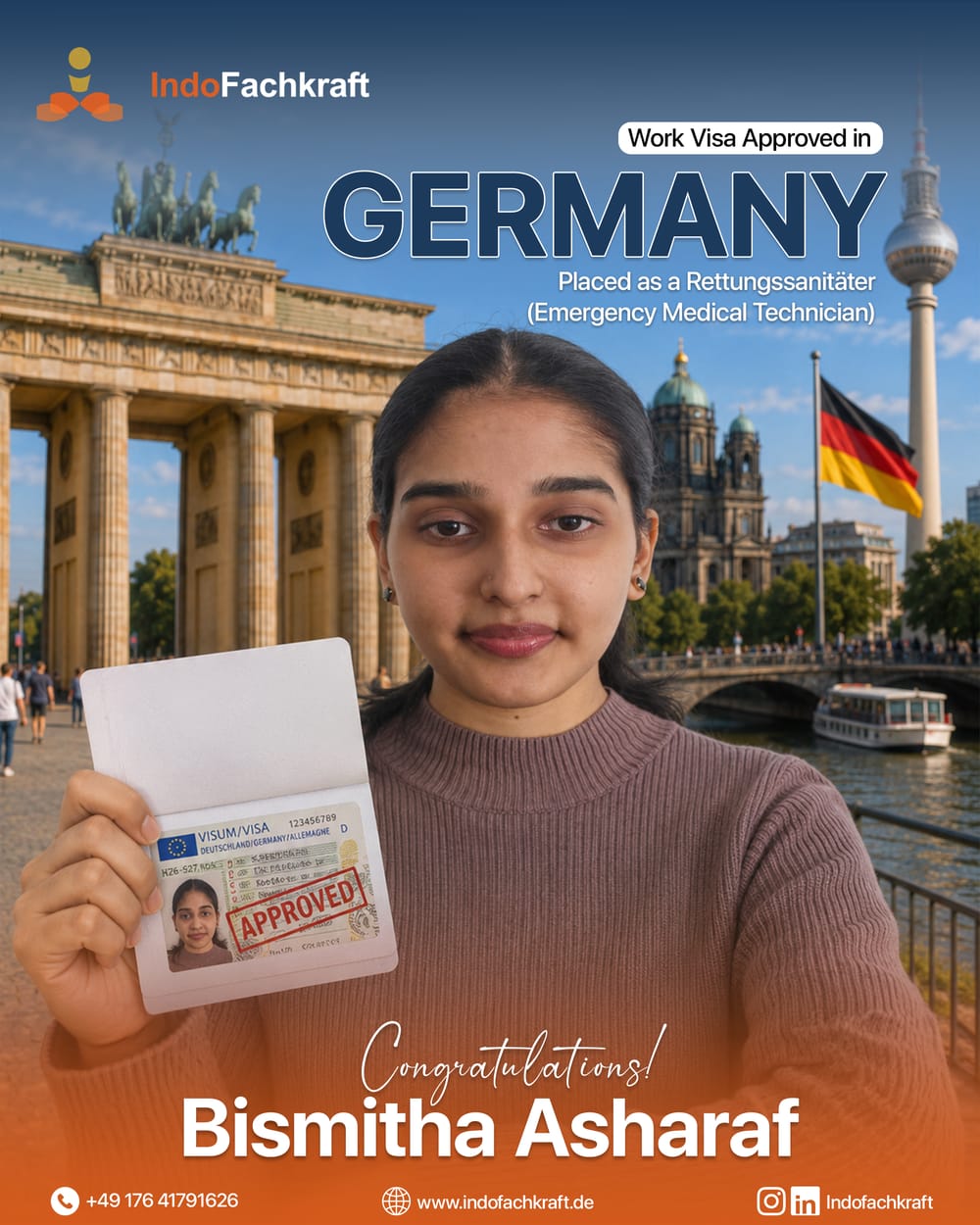 Genehmigtes deutsches Arbeitsvisum 2026 — vermittelt durch IndoFachkraft (3)