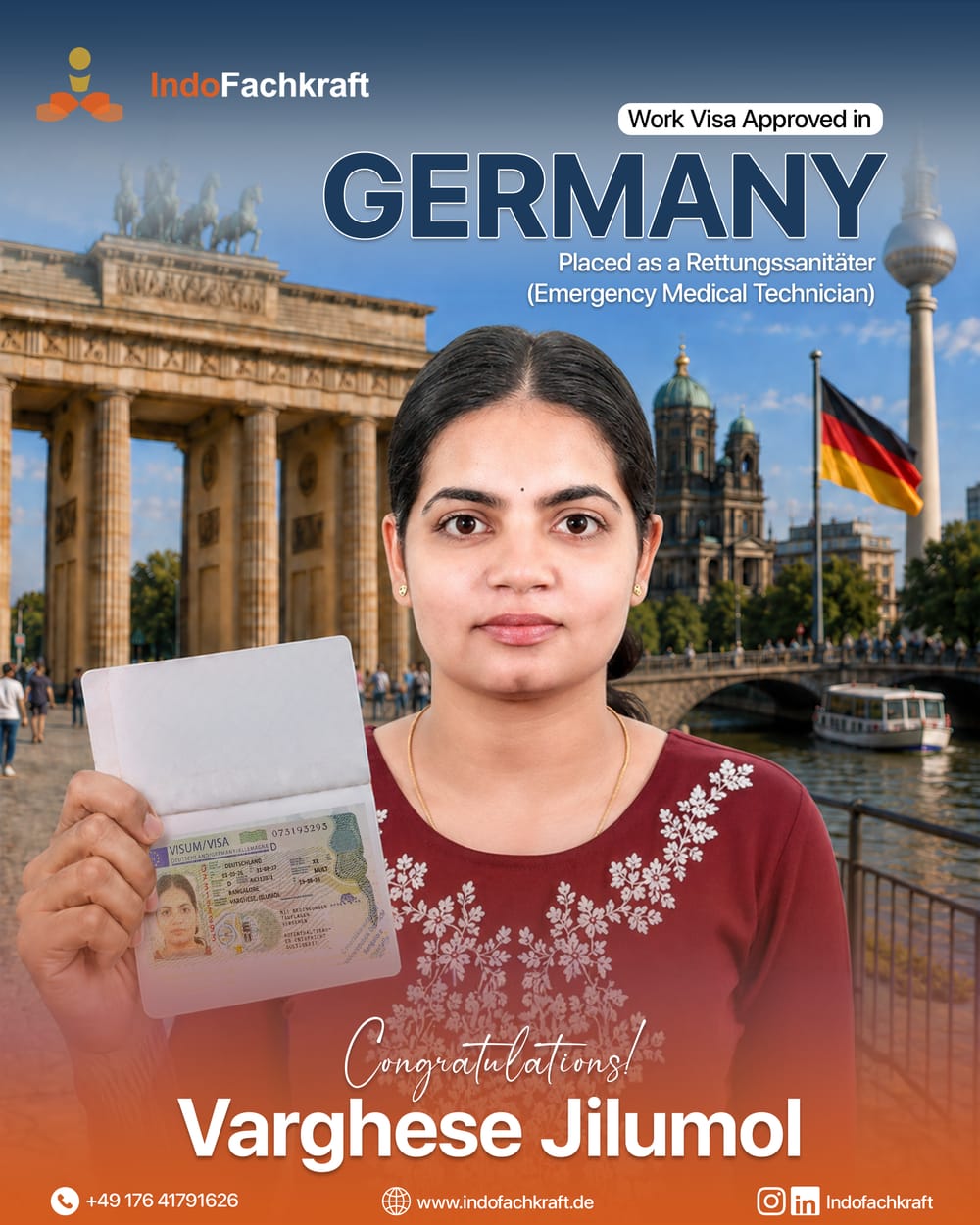 Genehmigtes deutsches Arbeitsvisum 2026 — vermittelt durch IndoFachkraft (8)